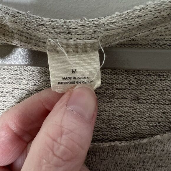 Moth Anthropologie Sweater Dress Medium Gray Midi Knit Lagenlook Asymmetric Hem - Picture 5 of 14